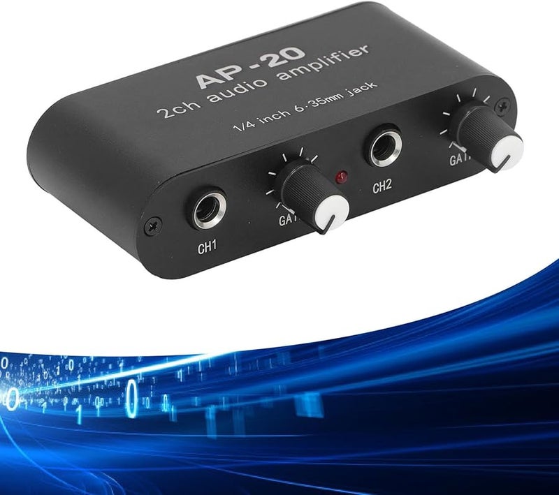 Dual Channel Microphone Preamplifier 0 20dB Gain Aluminum Alloy Balanced Single Ended Input - Image 4